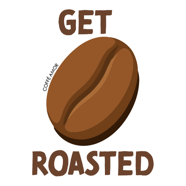 Get Roasted Coffee Bean Sticker